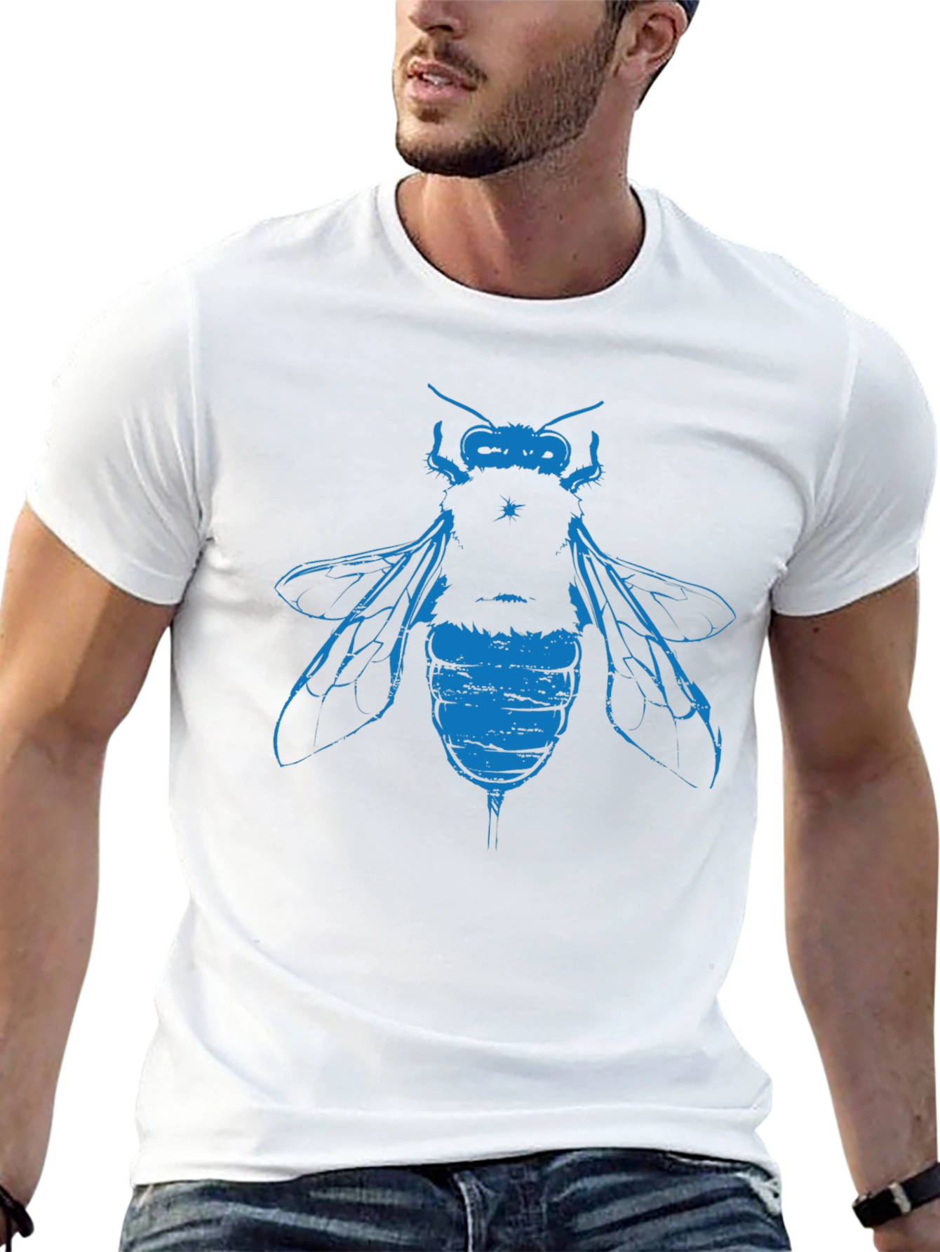 Bee Graphic Tee - Mens Casual T-Shirt