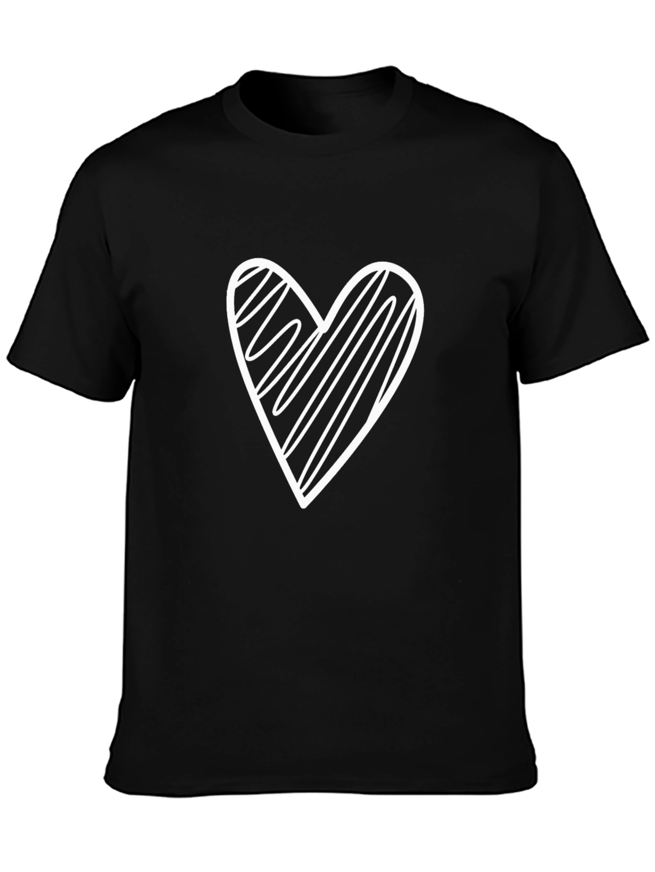 Black Heart Scribble T-Shirt