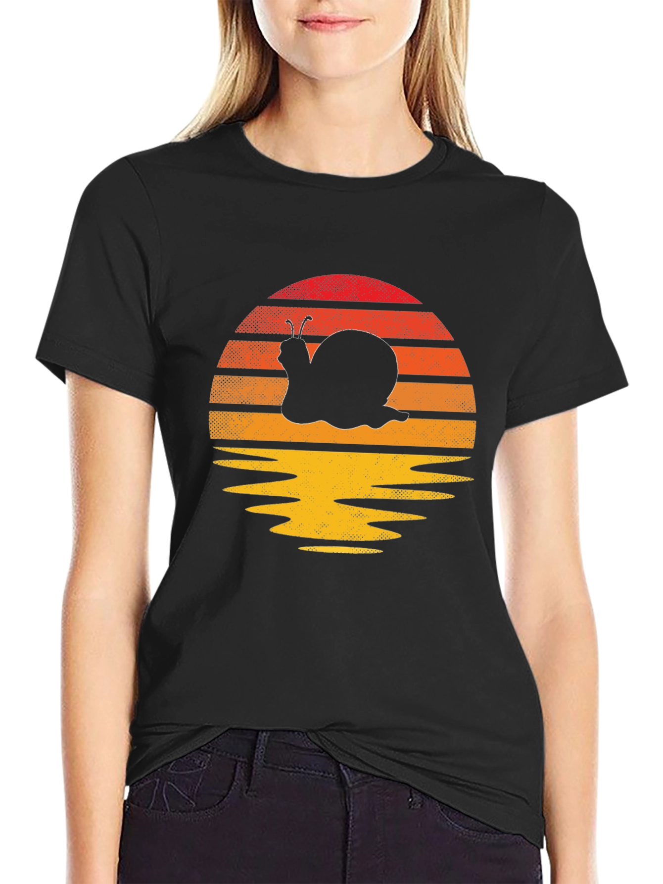 Snail Sunset T-Shirt - Unique Graphic Tee