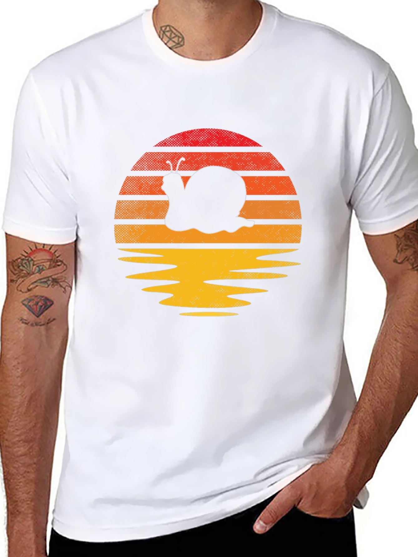 Snail Sunset T-Shirt - Unique Graphic Tee