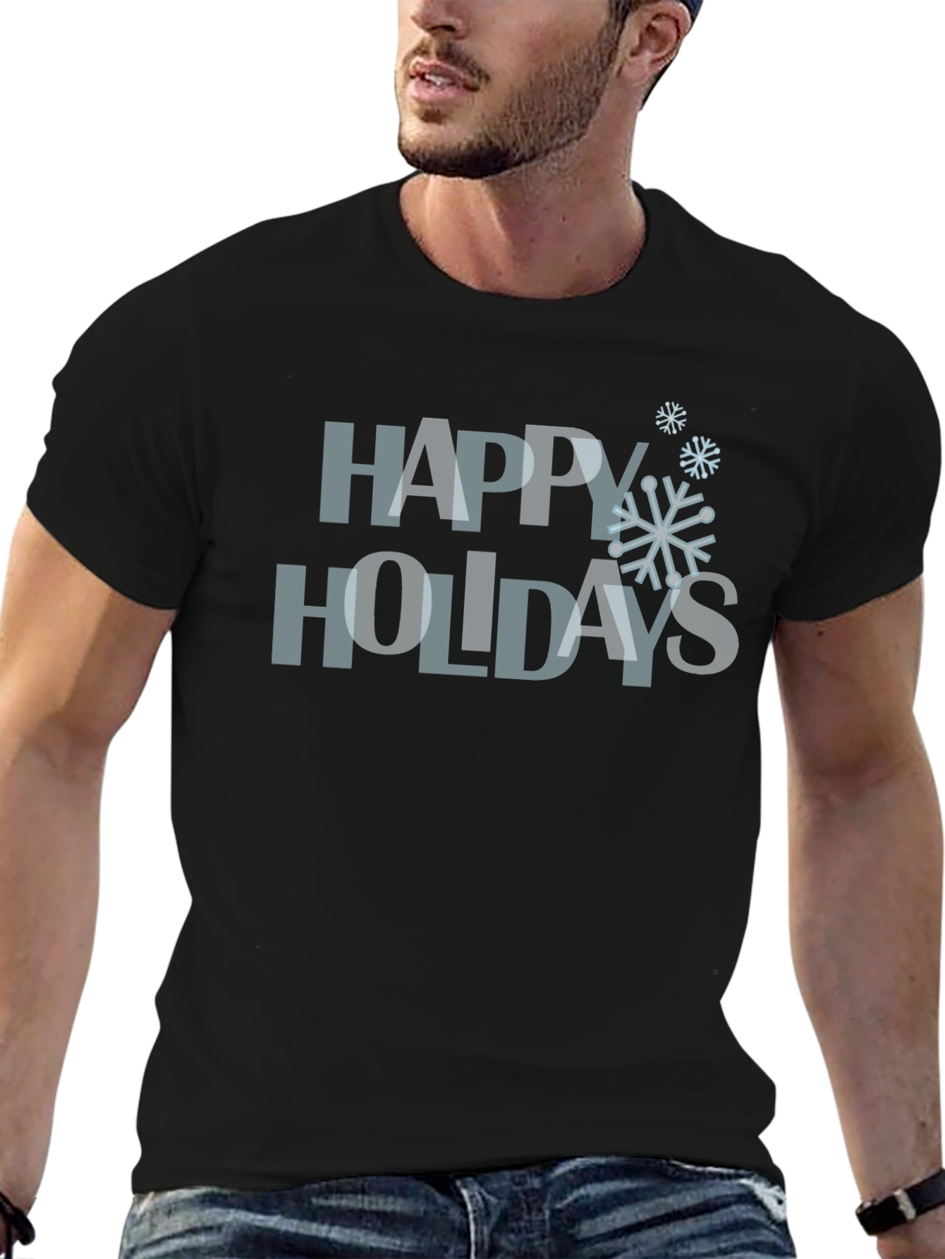 Happy Holidays Graphic T-Shirt - Festive Holiday Tee