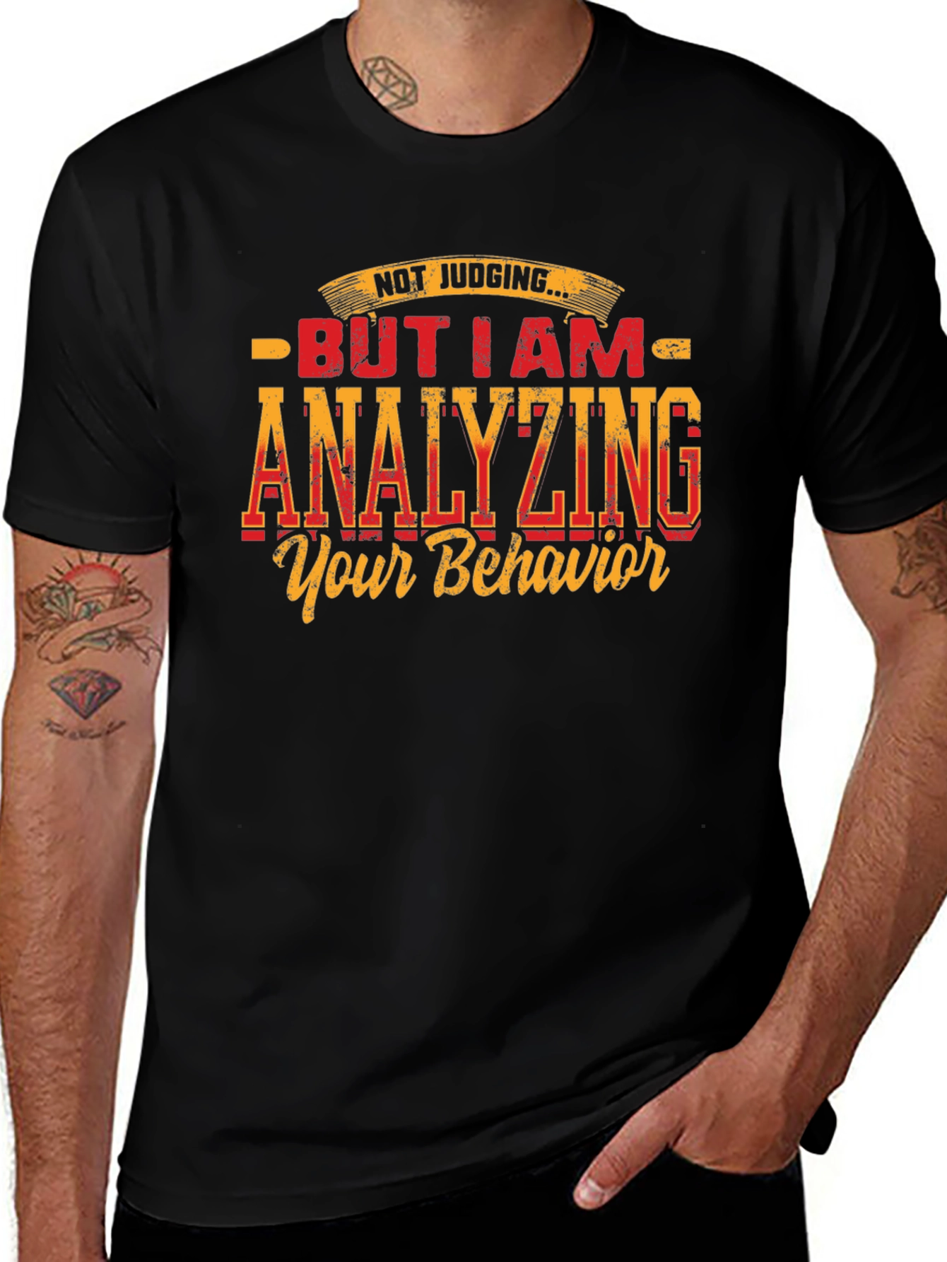 Analyzing Behavior Graphic Tee - Humorous Design