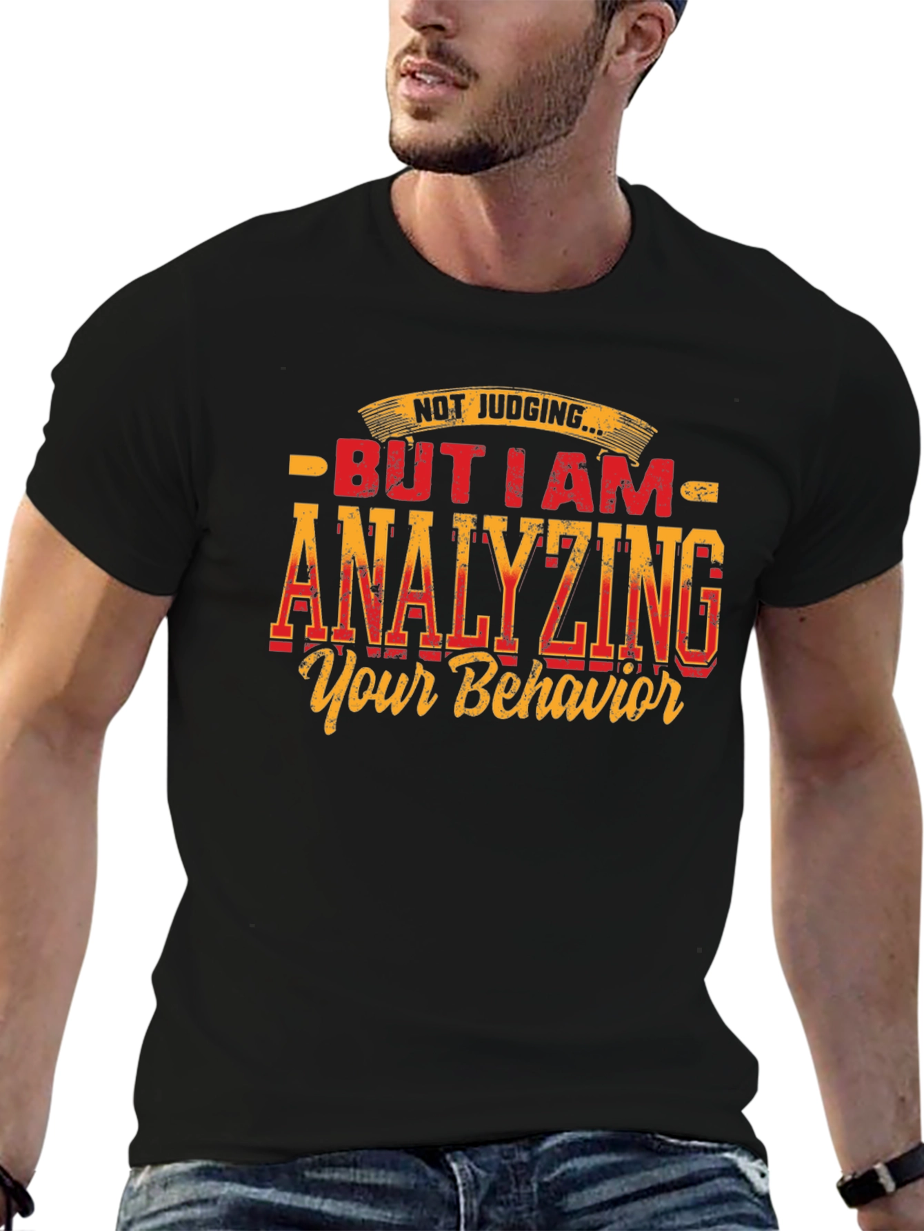 Analyzing Behavior Graphic Tee - Humorous Design
