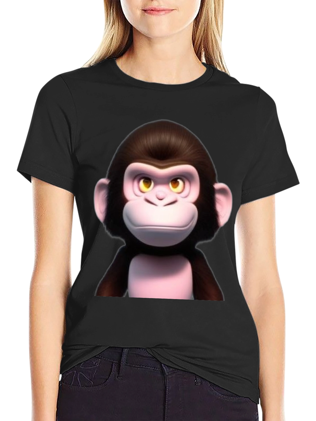 Monkey Graphic Tee - Crew Neck T-Shirt