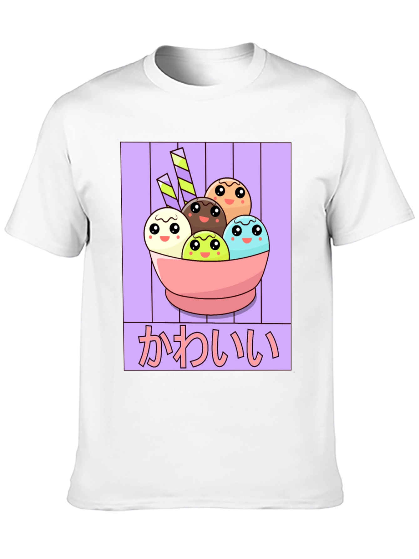 Kawaii Ice Cream T-Shirt - Anime Style