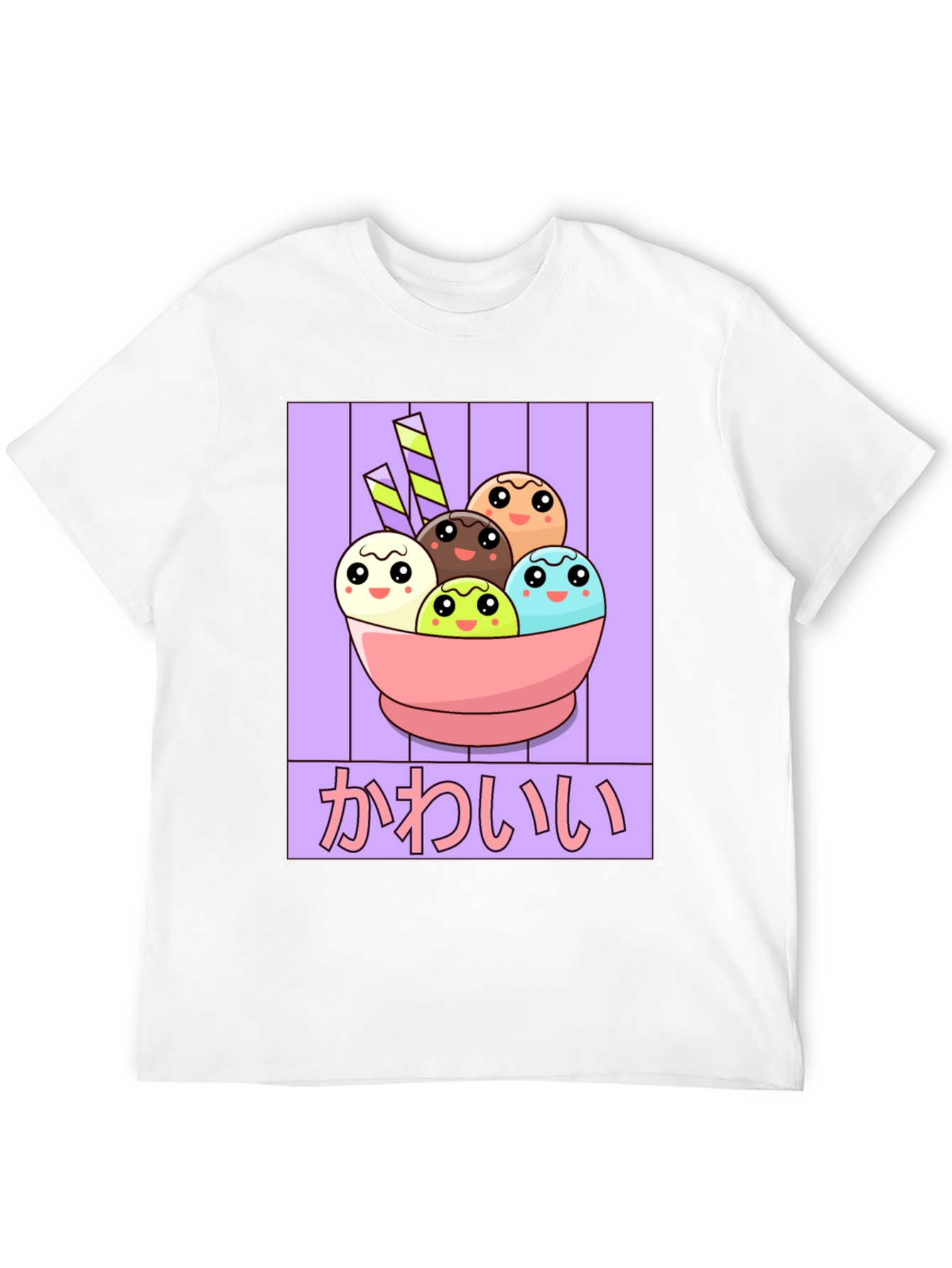 Kawaii Ice Cream T-Shirt - Anime Style