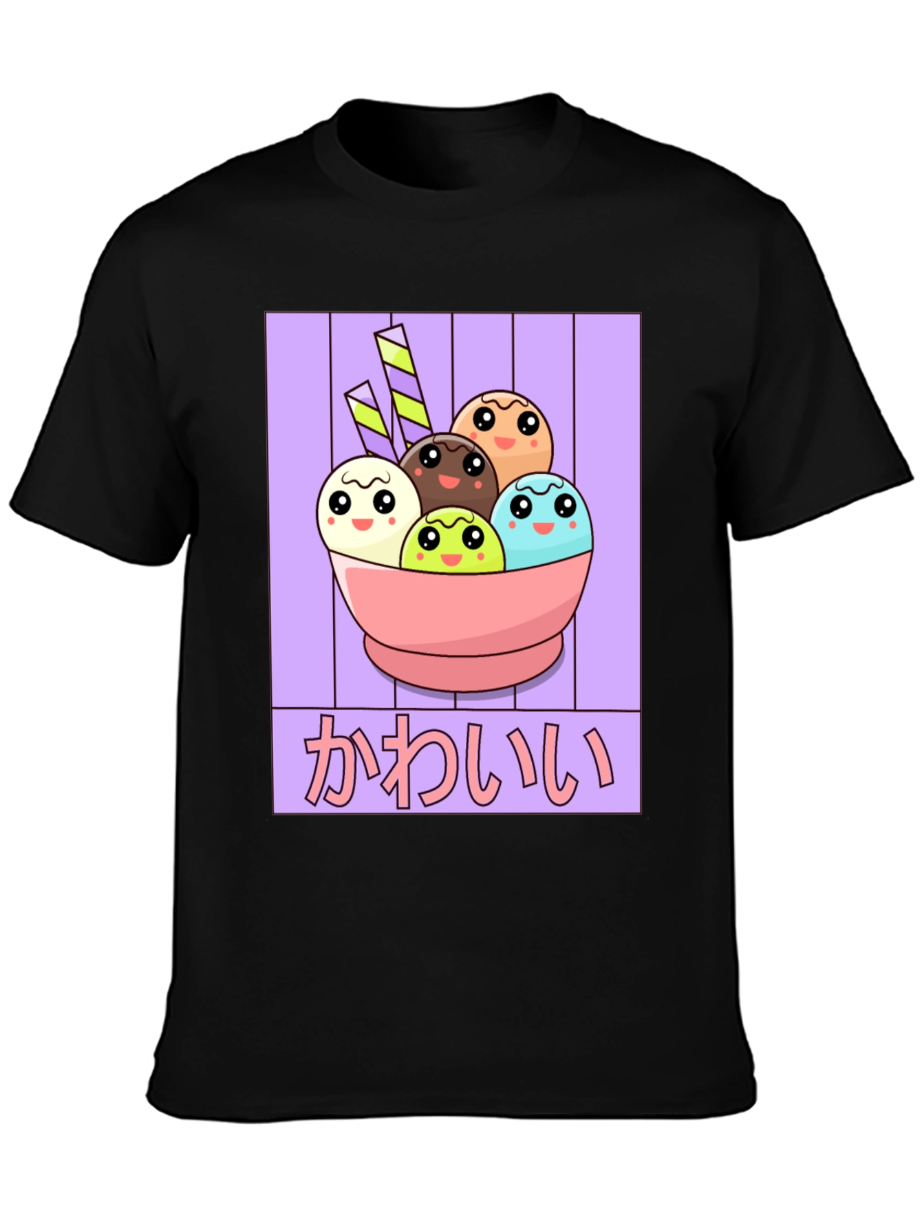 Kawaii Ice Cream T-Shirt - Anime Style