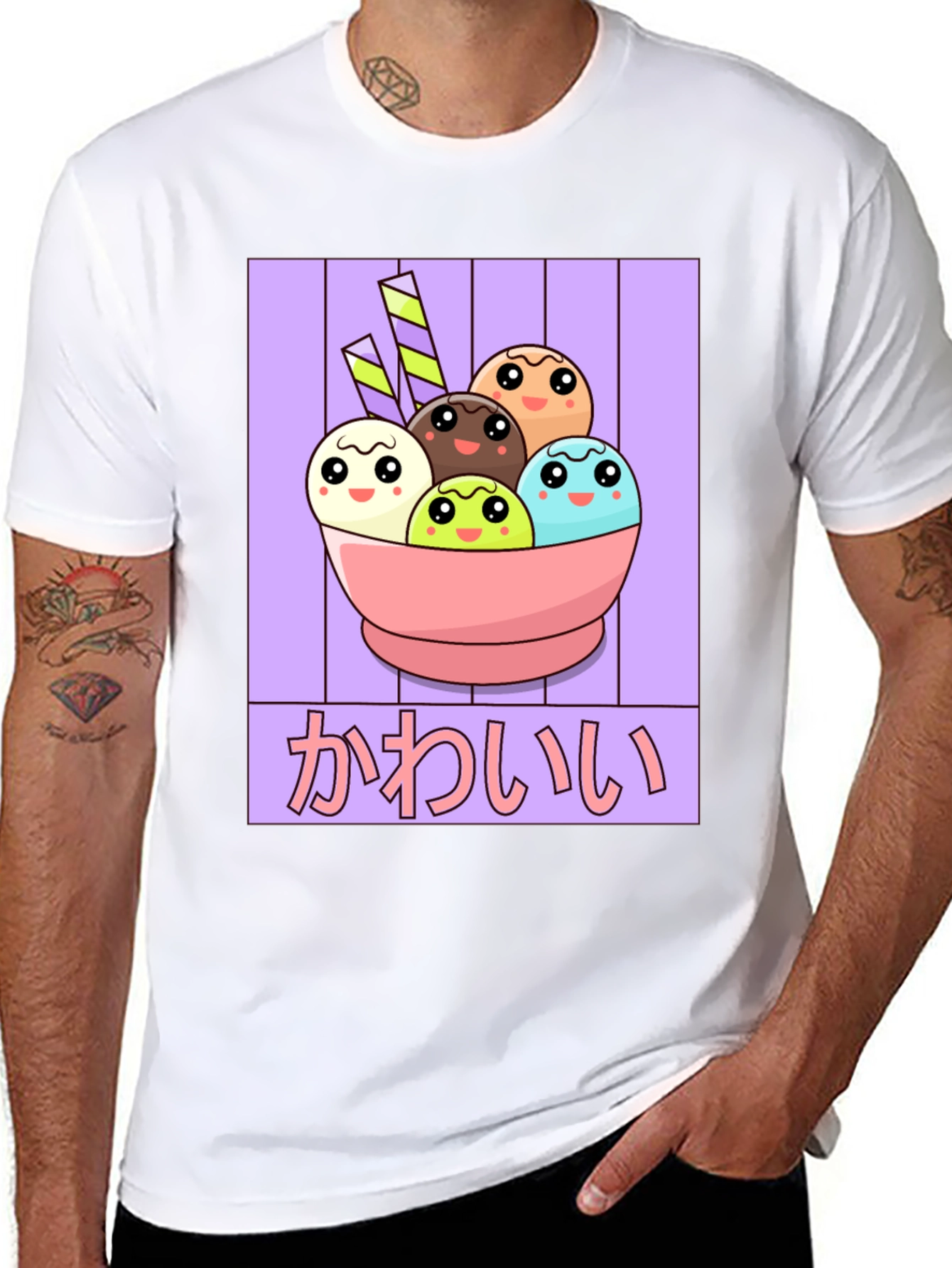 Kawaii Ice Cream T-Shirt - Anime Style