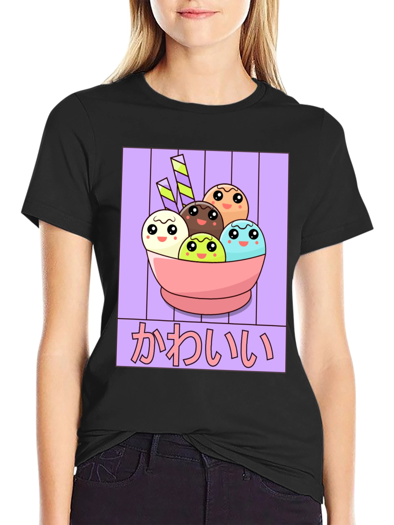 Kawaii Ice Cream T-Shirt - Anime Style