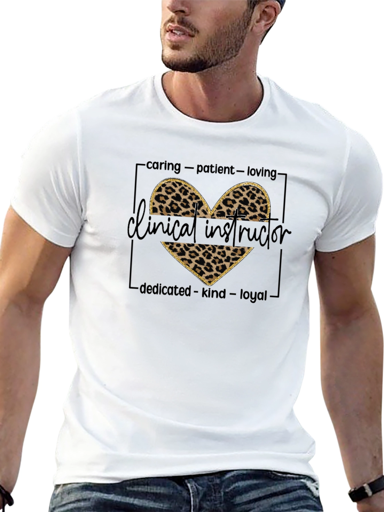 Clinical Instructor Leopard Heart T-Shirt