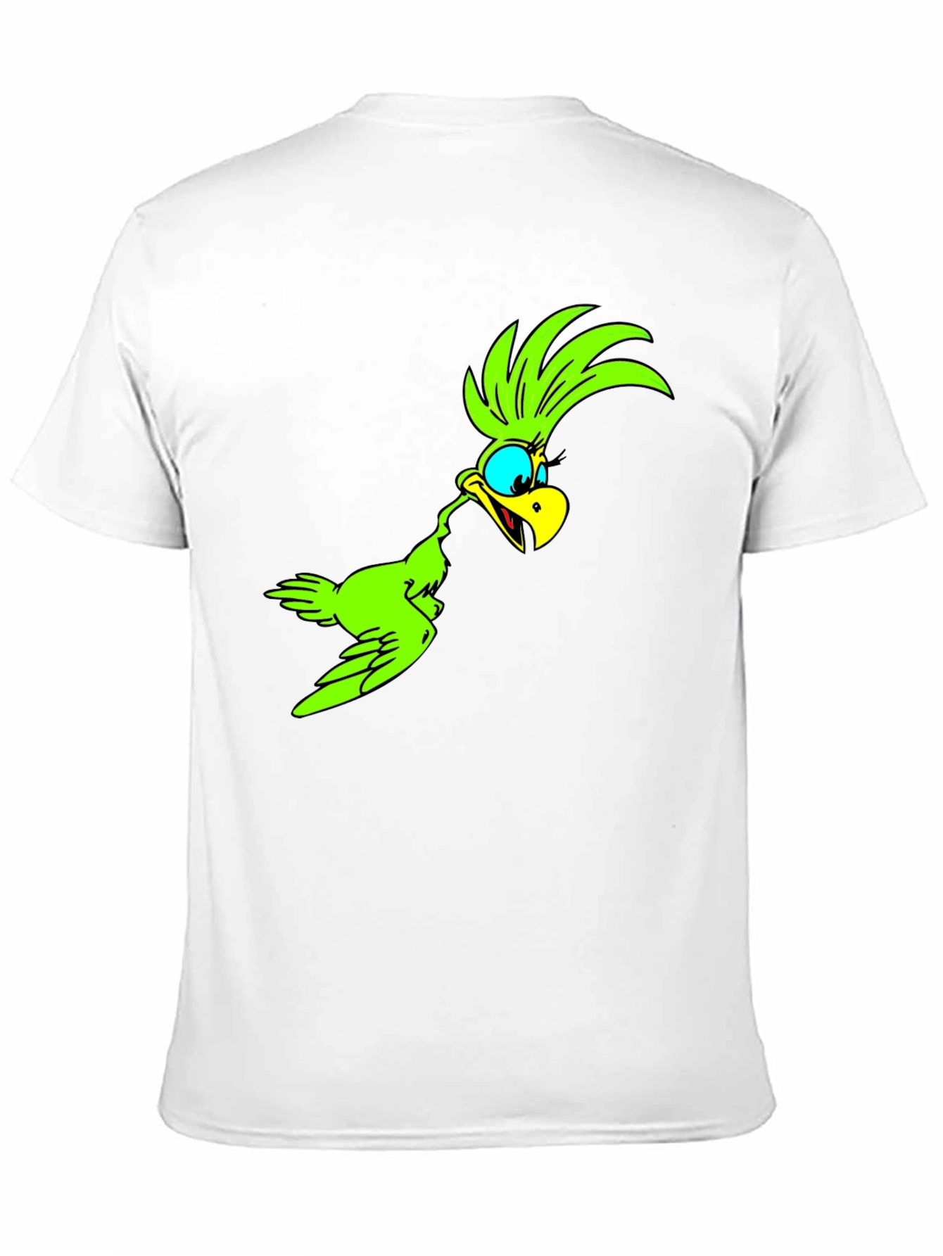 Cartoon Bird Graphic Tee - Black Unisex T-Shirt