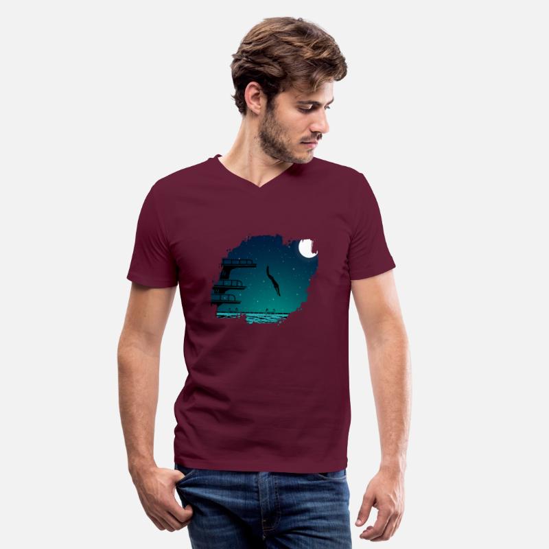 Diving Board Swimming Sports Swimmer Night Pool