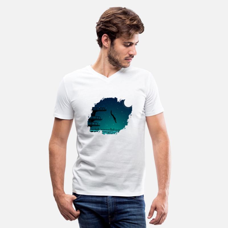 Diving Board Swimming Sports Swimmer Night Pool