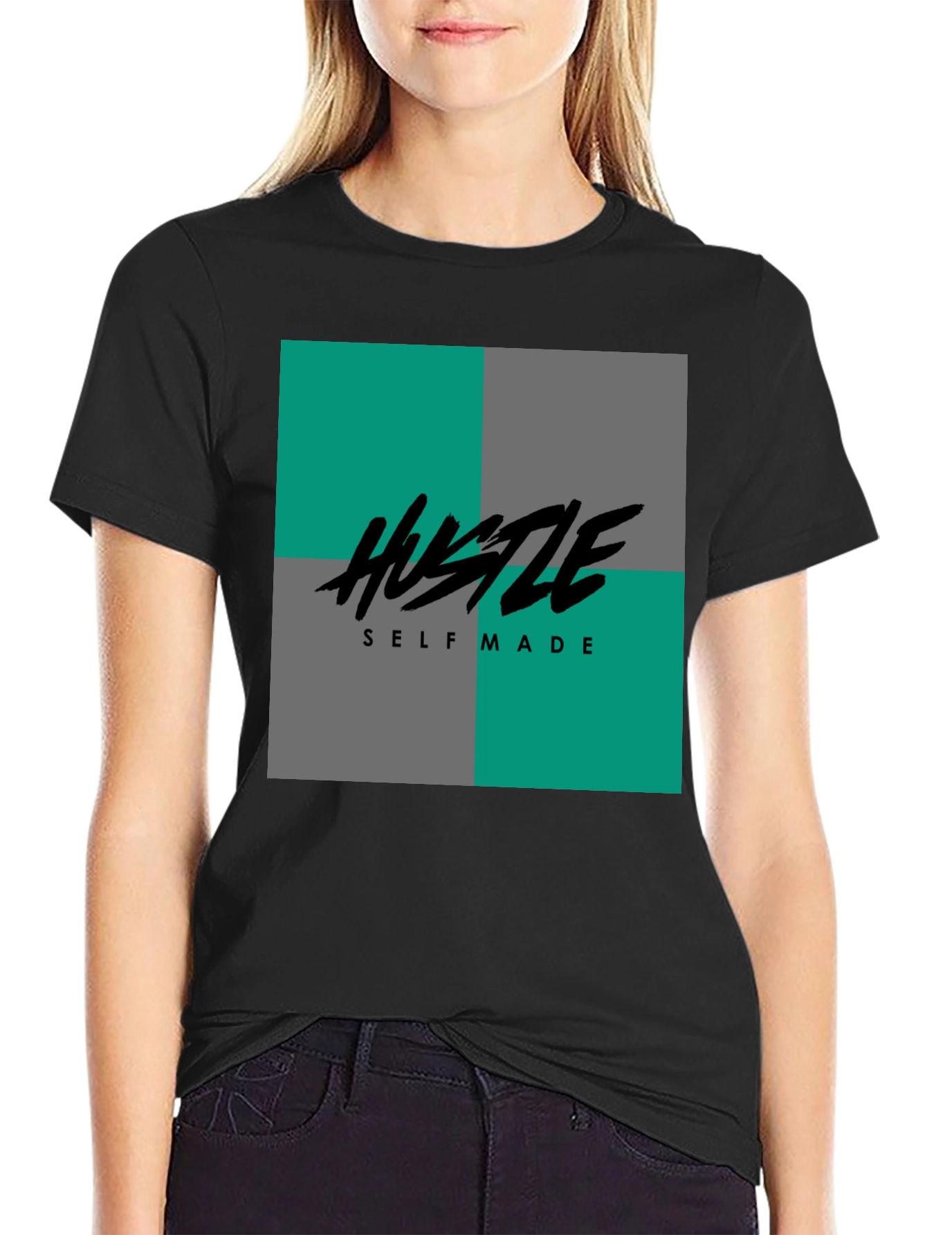 Hustle Self Made Graphic Tee - Black T-Shirt