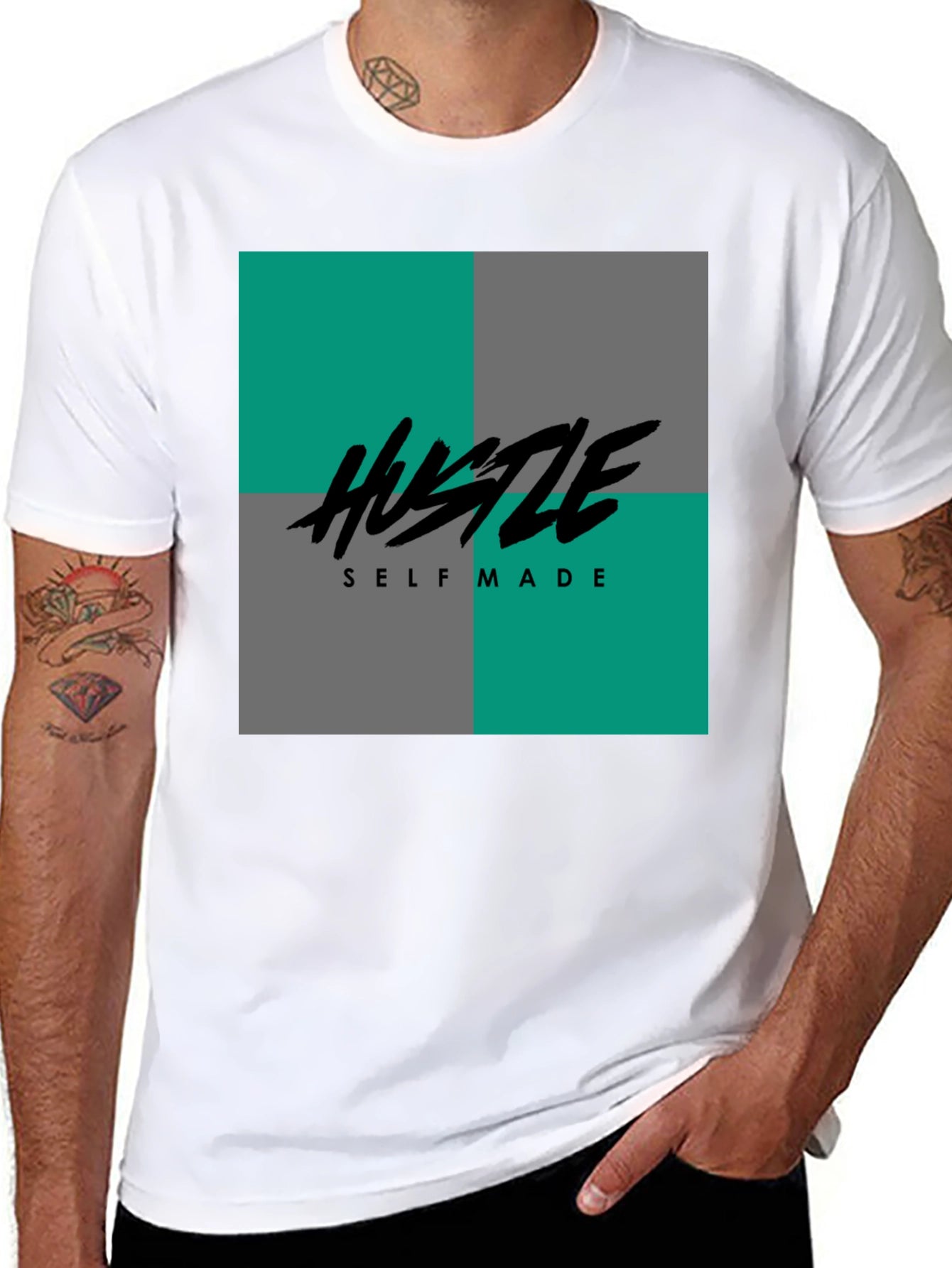 Hustle Self Made Graphic Tee - Black T-Shirt