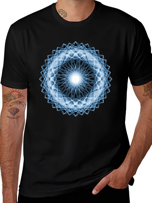 Geometric Lightburst Graphic Tee - Modern Design