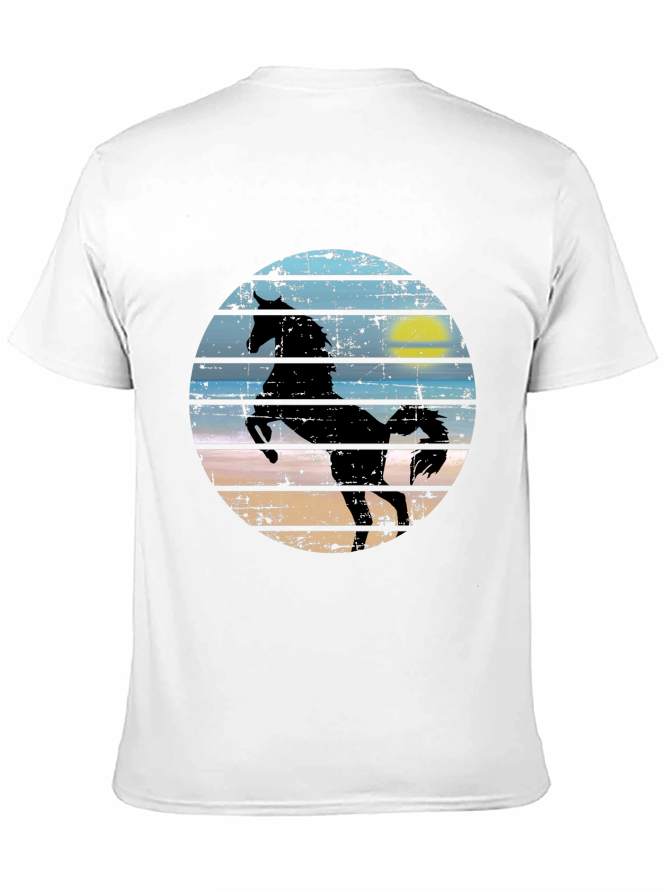 Horse Silhouette Graphic Tee - Mens Black T-Shirt