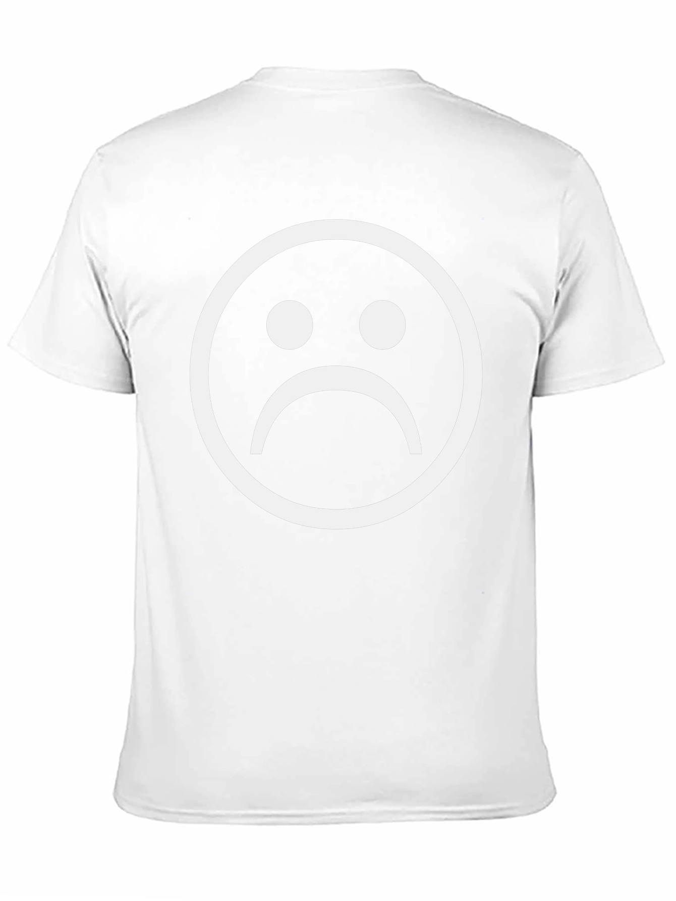 Sad Face Graphic Black T-Shirt