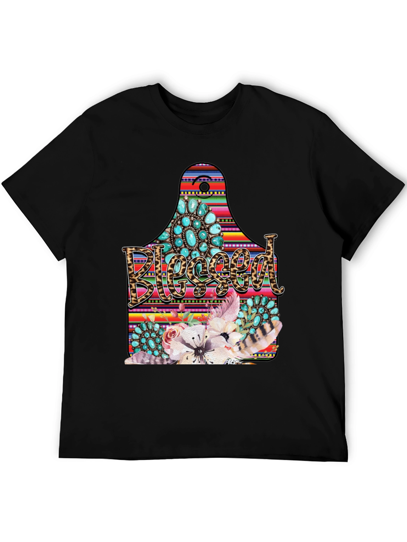Blessed Western Graphic Tee - Black