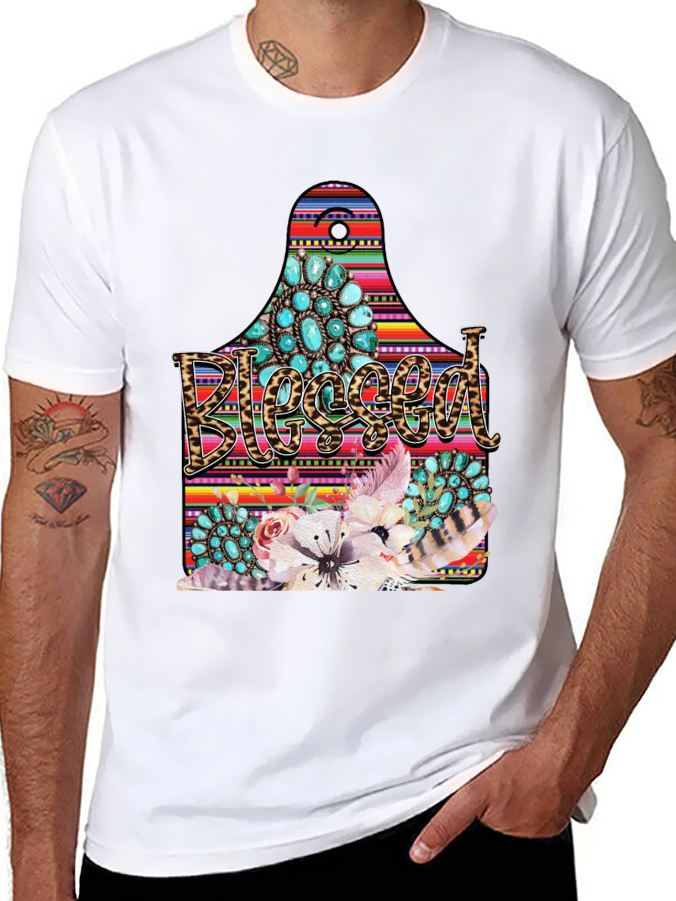 Blessed Western Graphic Tee - Black