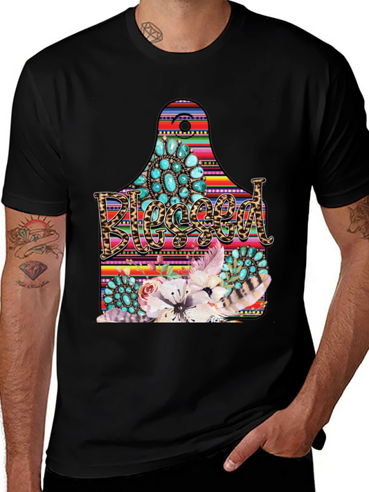 Blessed Western Graphic Tee - Black