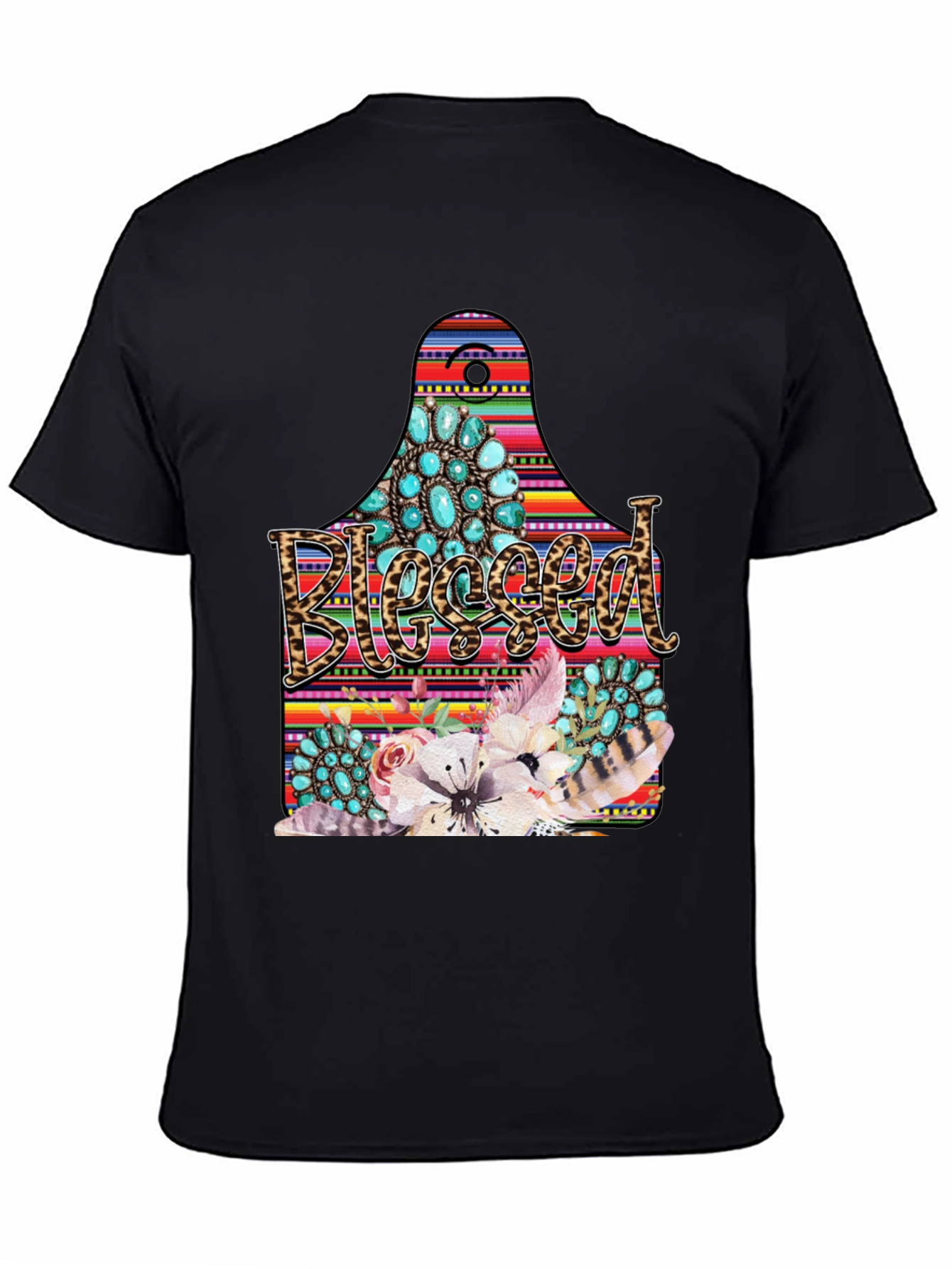 Blessed Western Graphic Tee - Black