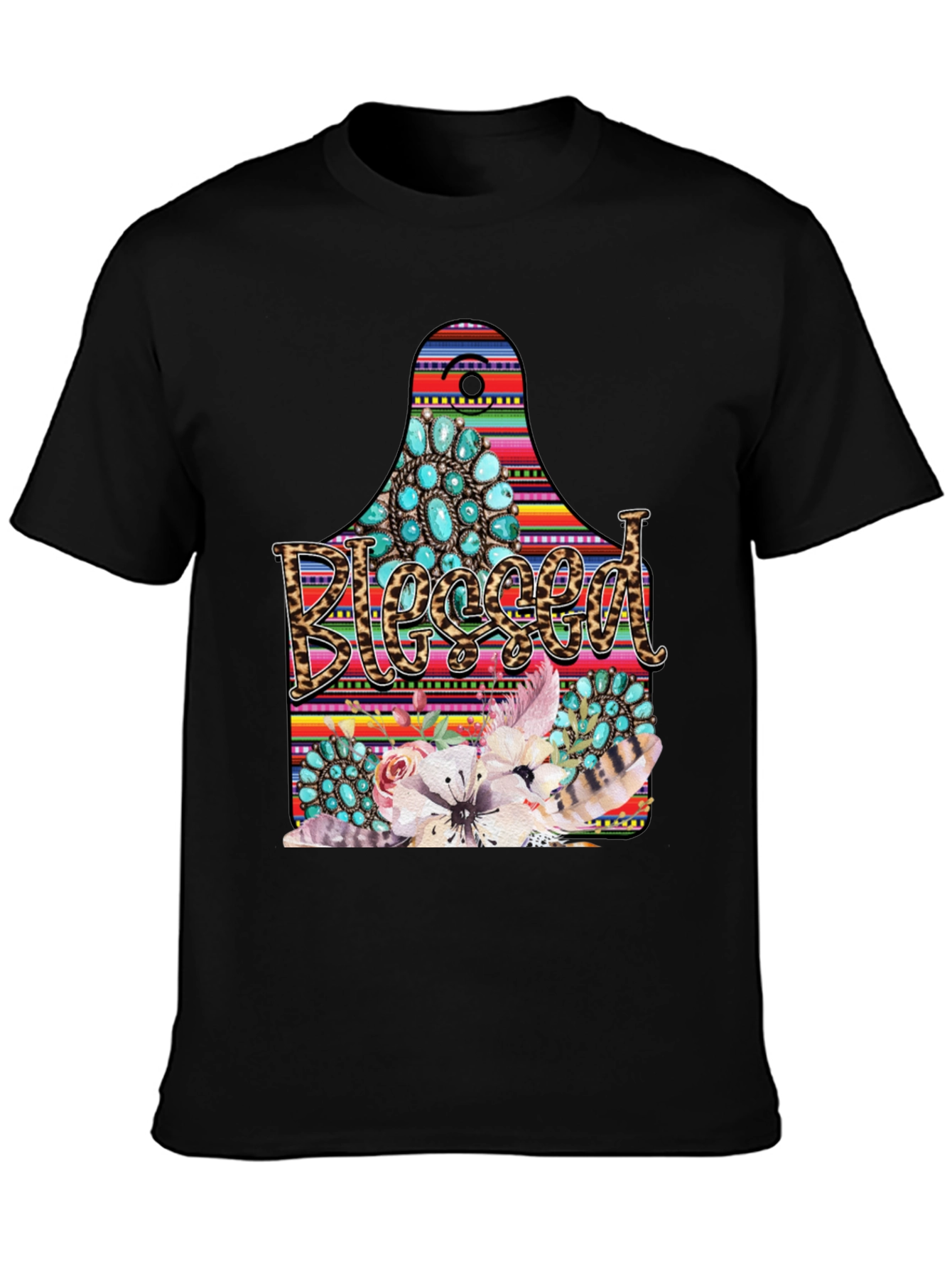 Blessed Western Graphic Tee - Black