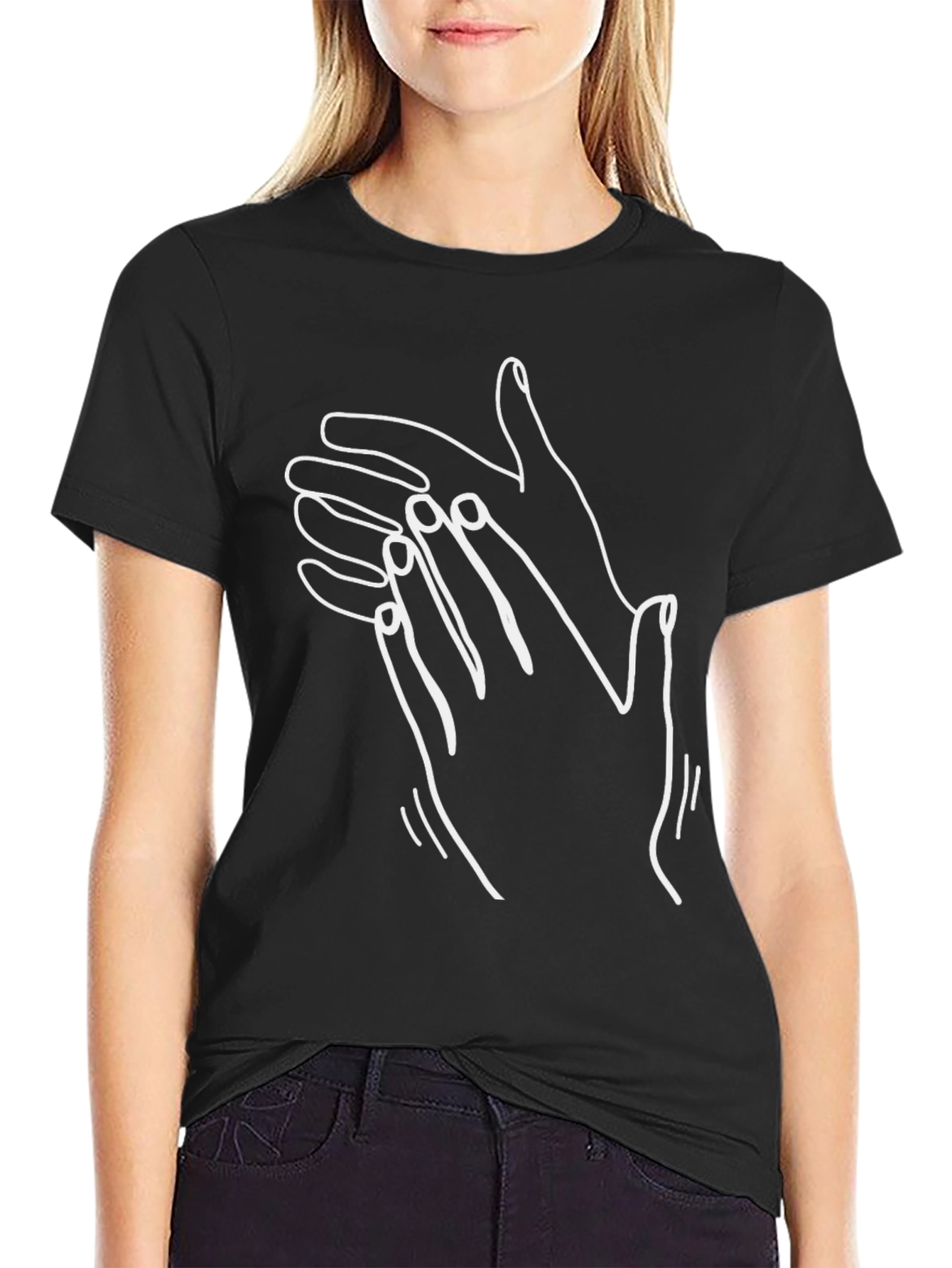 Clapping Hands Graphic Tee - Stylish & Unique Design