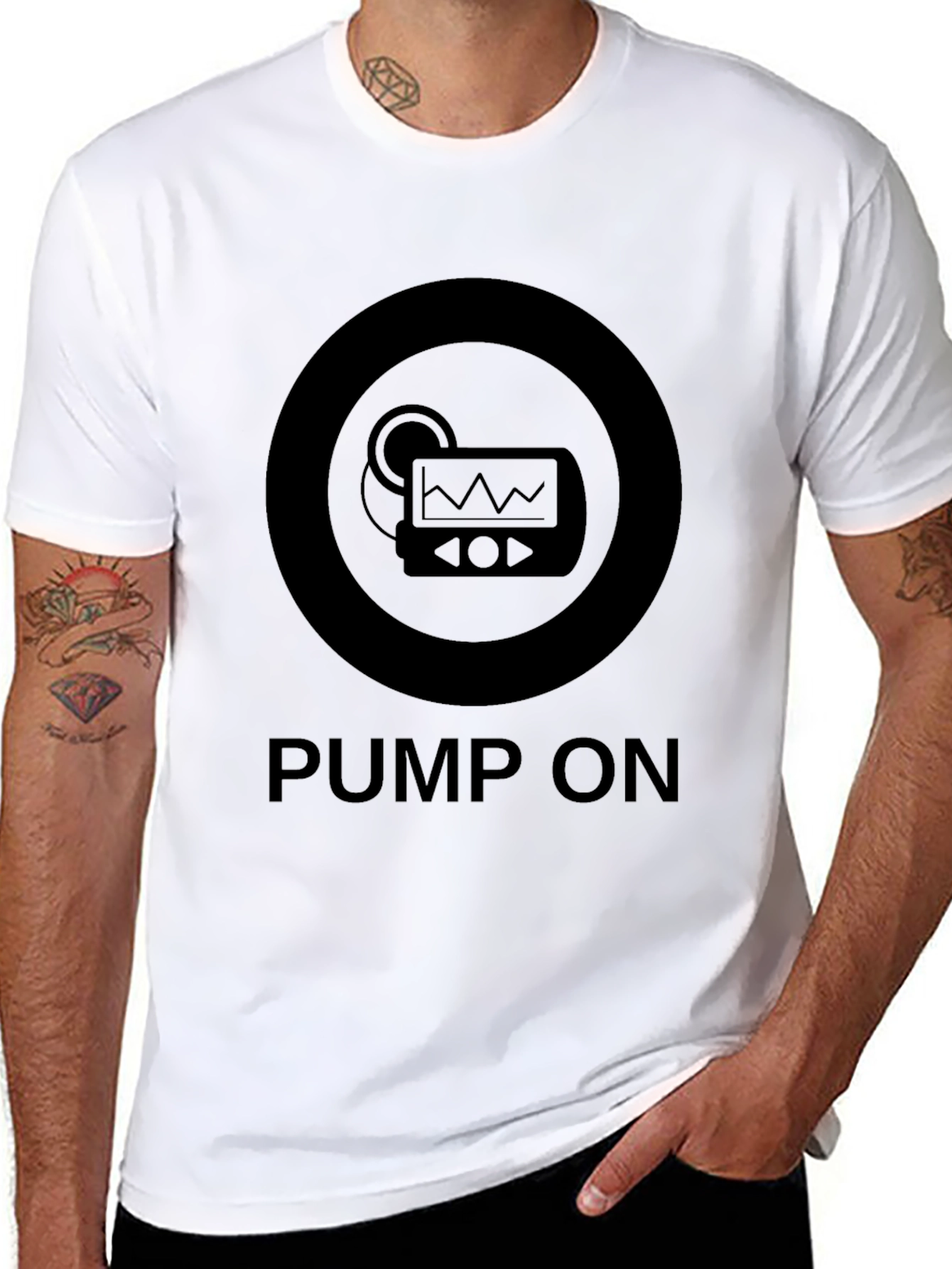 Pump On T-Shirt - Medical Device Awareness Tee