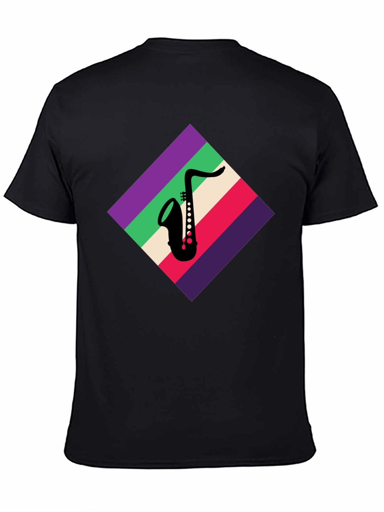 Saxophone Graphic Tee - Retro Music Lover Shirt
