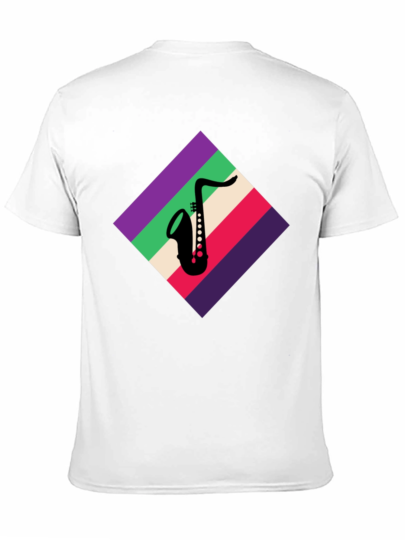 Saxophone Graphic Tee - Retro Music Lover Shirt