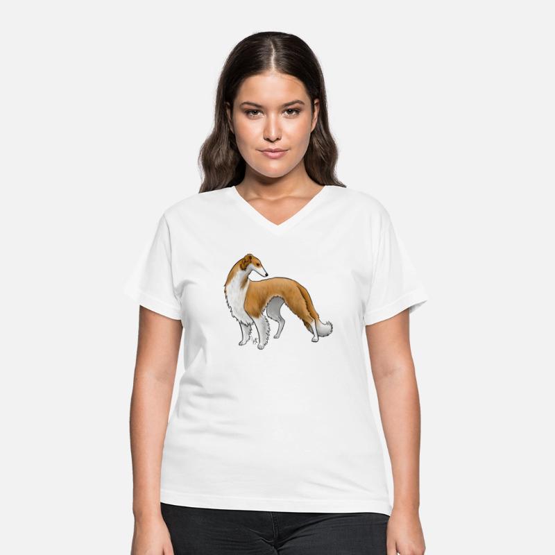 Dog Borzoi Red And White