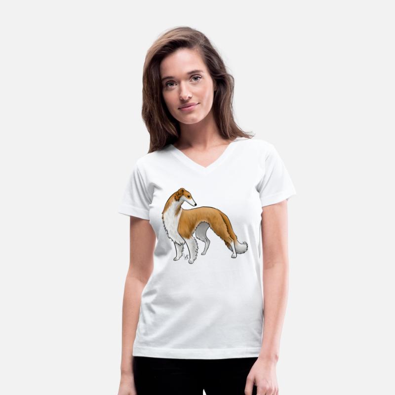 Dog Borzoi Red And White