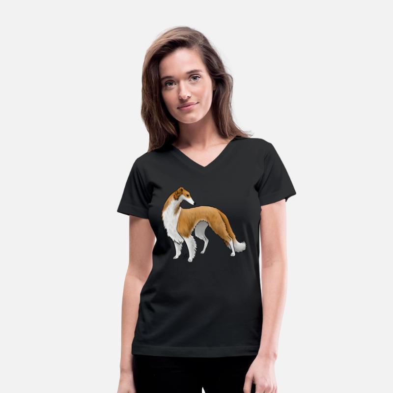 Dog Borzoi Red And White