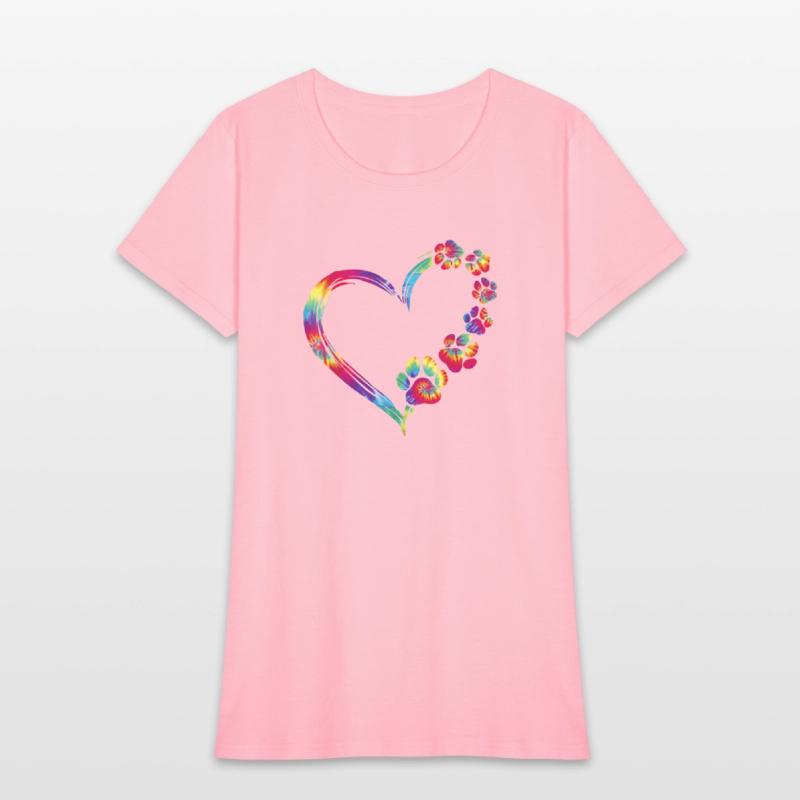 Dog Mom Dad Puppy Love Dogs Paw Print Heart