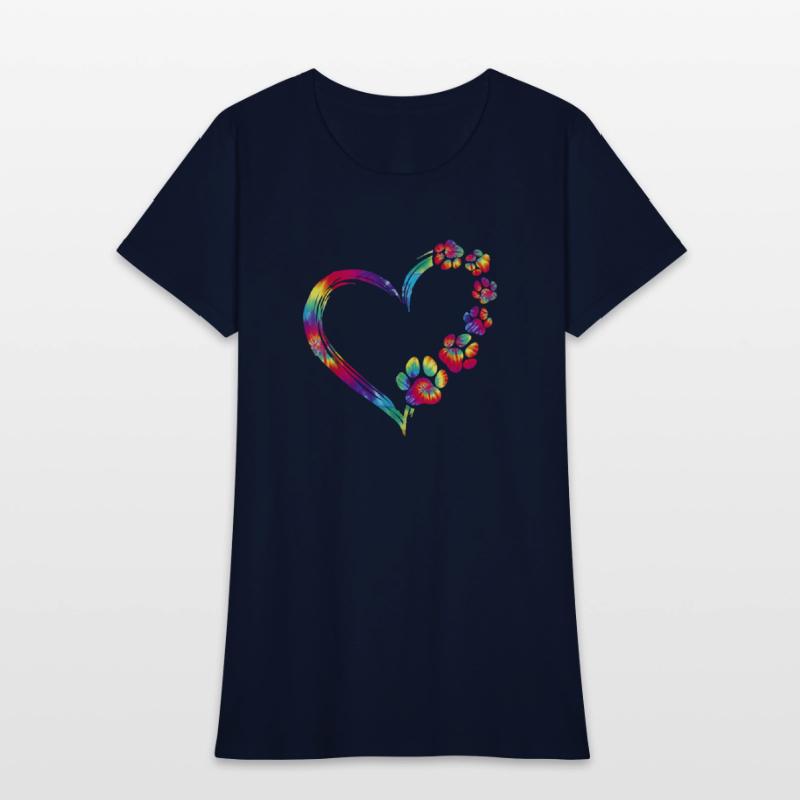 Dog Mom Dad Puppy Love Dogs Paw Print Heart