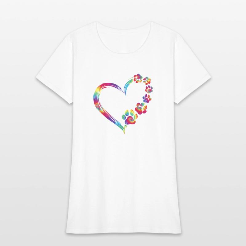 Dog Mom Dad Puppy Love Dogs Paw Print Heart