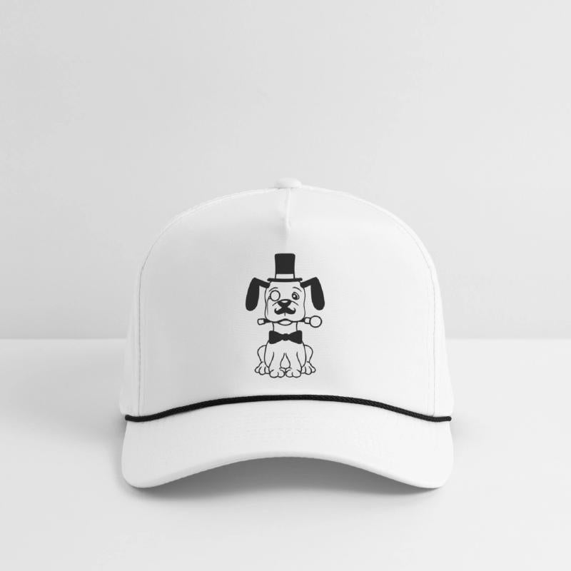 Dog Mr. Sir Top Hat Monocle Glasses Rich Gentleman