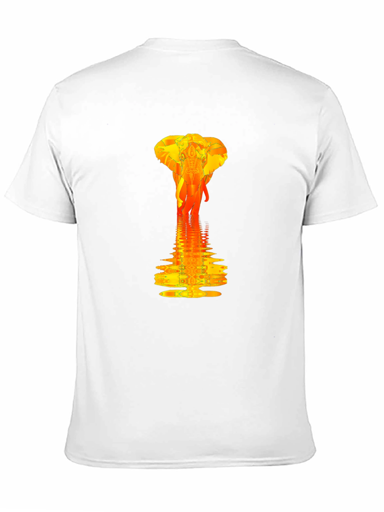 Elephant Reflection Graphic Tee - Modern Artistic Design