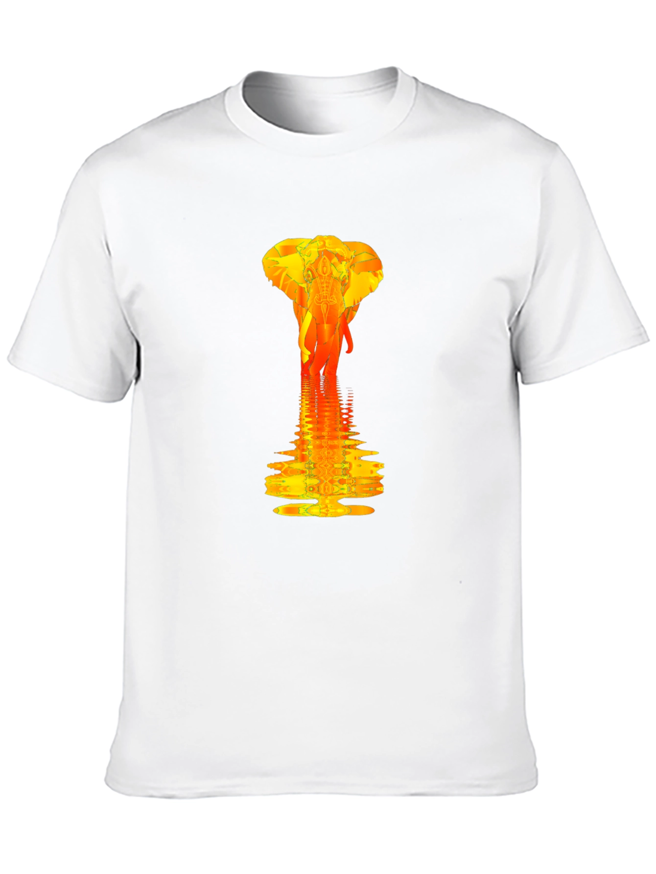 Elephant Reflection Graphic Tee - Modern Artistic Design