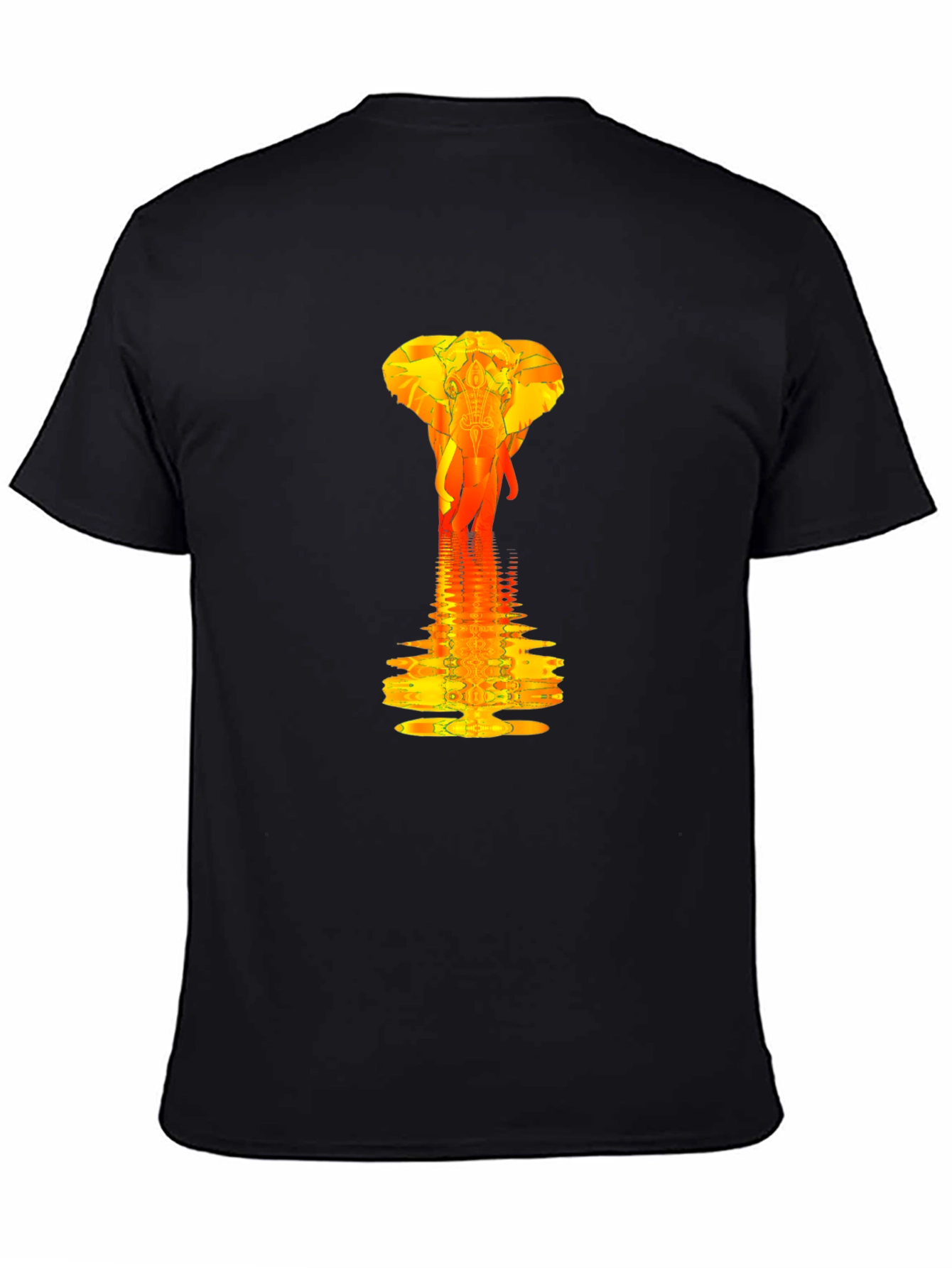Elephant Reflection Graphic Tee - Modern Artistic Design