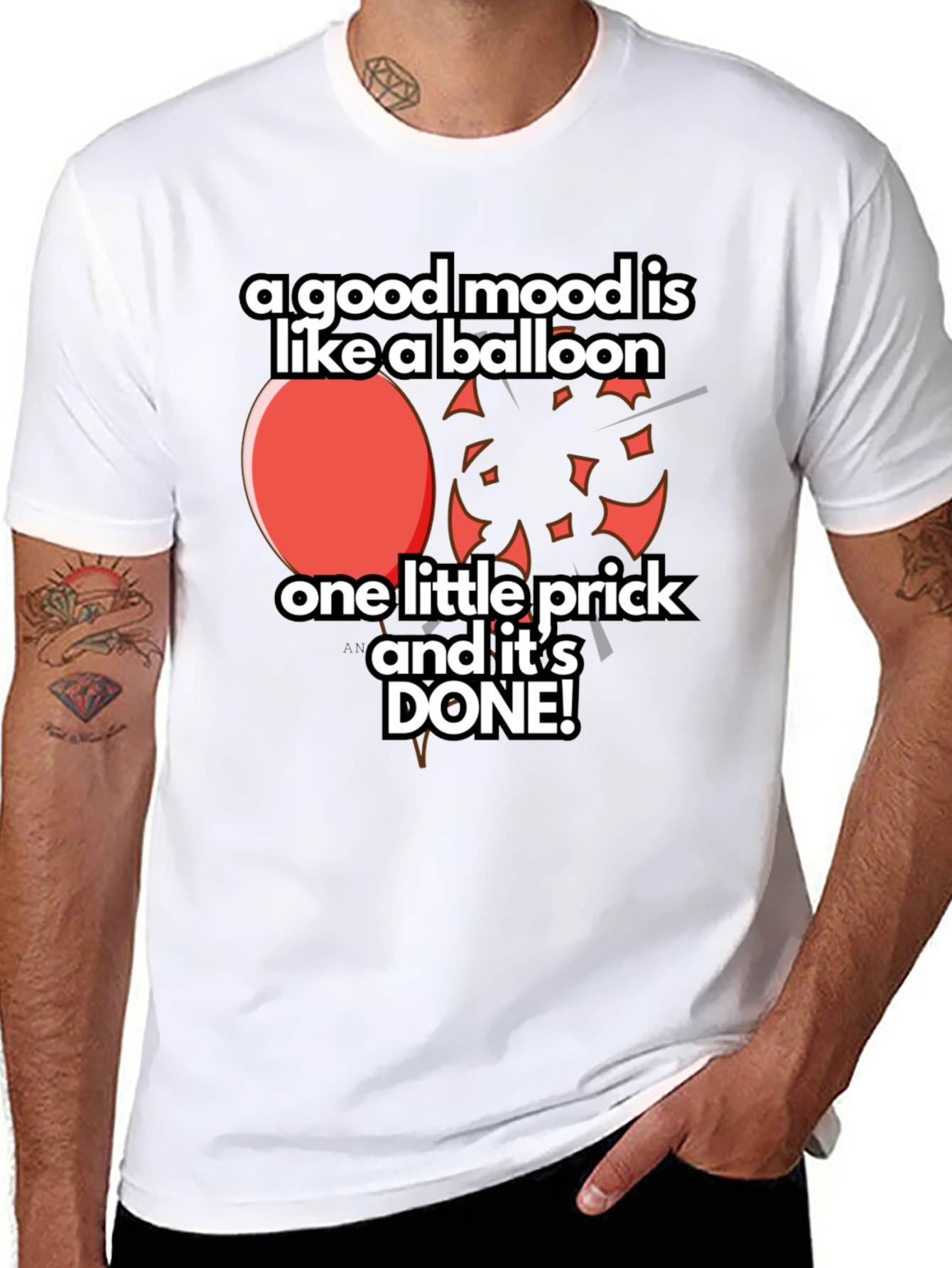 A Good Mood Balloon Funny Graphic T-Shirt