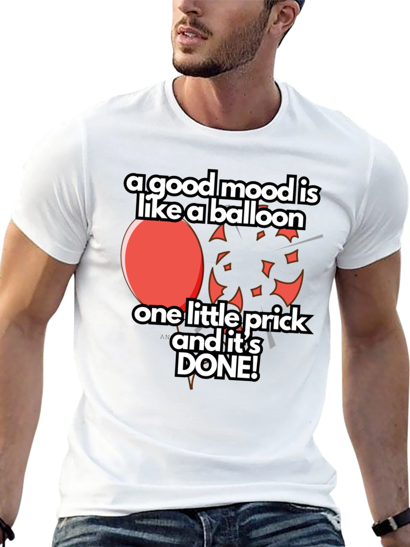 A Good Mood Balloon Funny Graphic T-Shirt