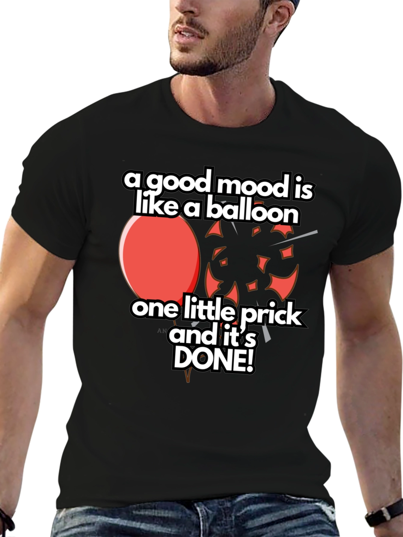 A Good Mood Balloon Funny Graphic T-Shirt