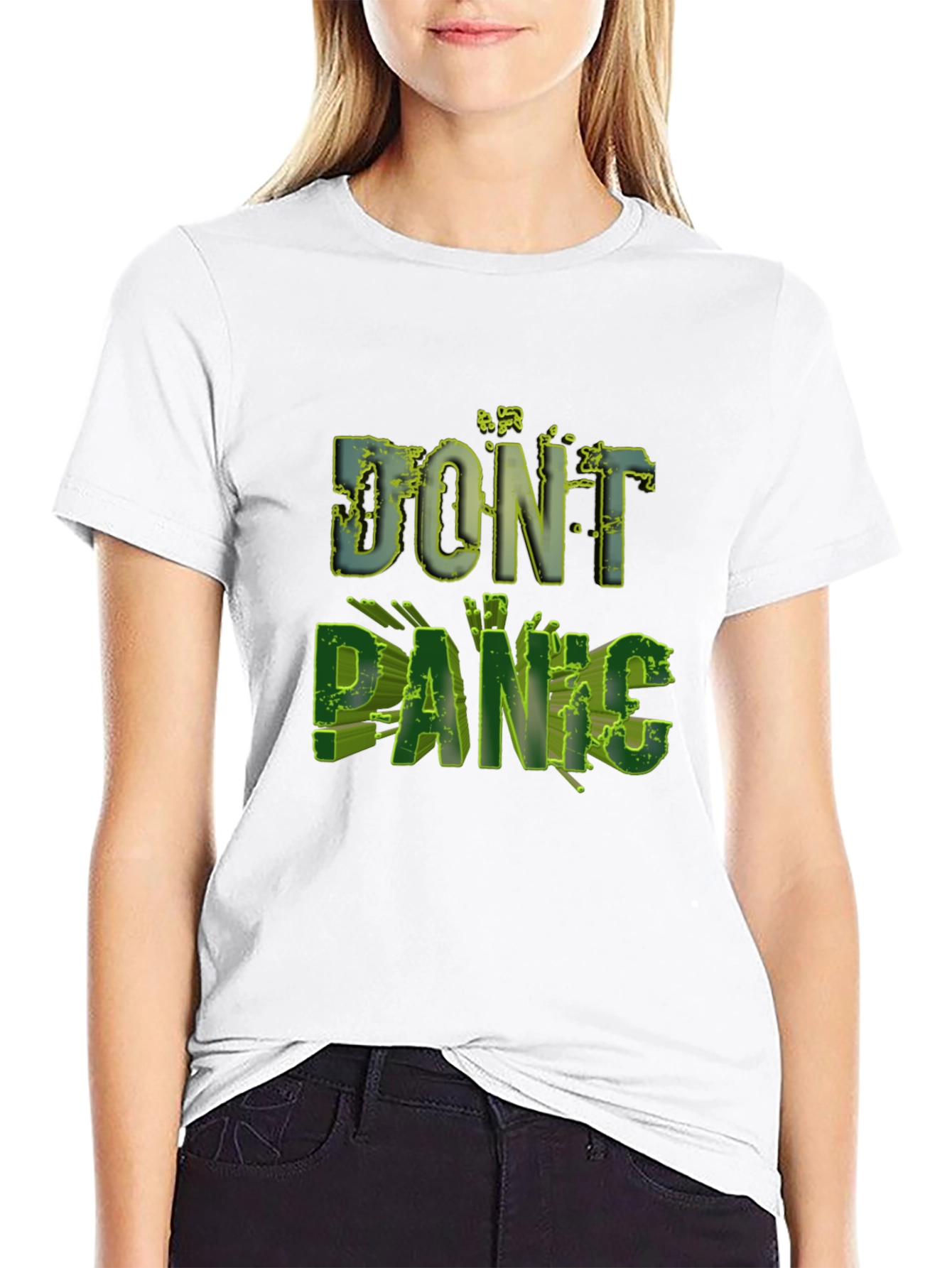 Dont Panic Graphic T-Shirt - Black Tee
