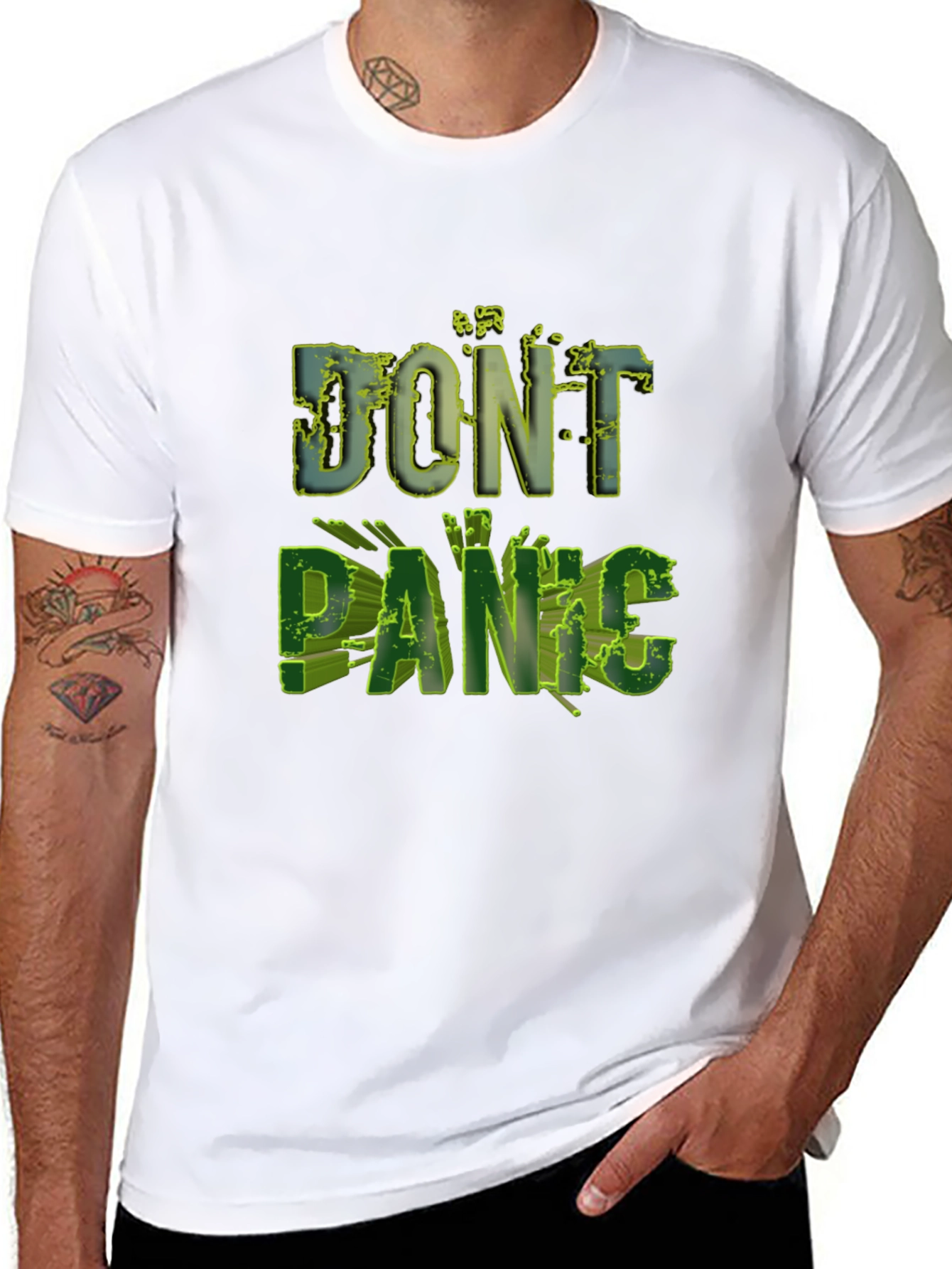 Dont Panic Graphic T-Shirt - Black Tee