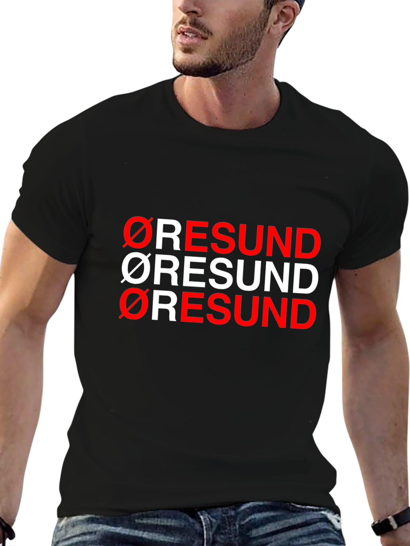 Oresund Graphic Tee - Black Cotton Blend