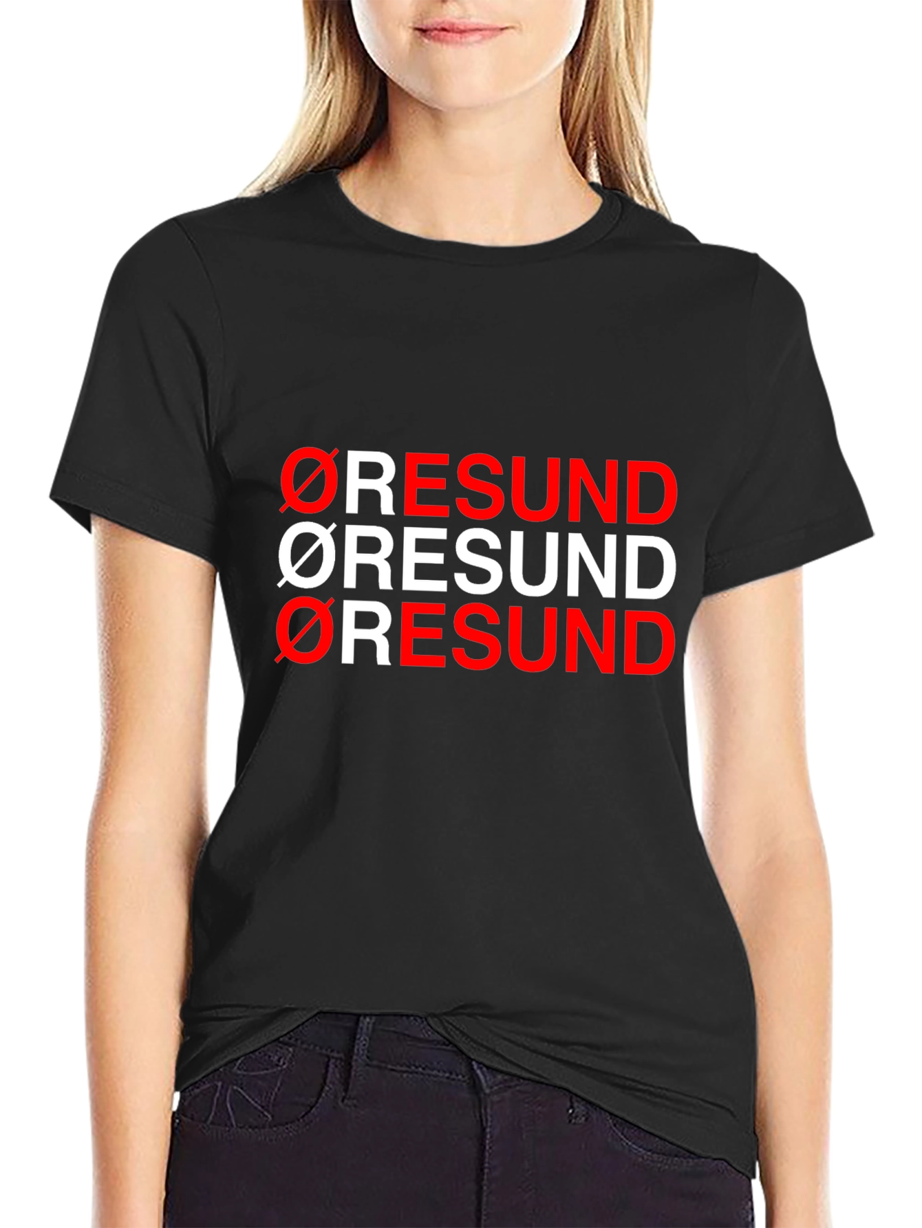 Oresund Graphic Tee - Black Cotton Blend