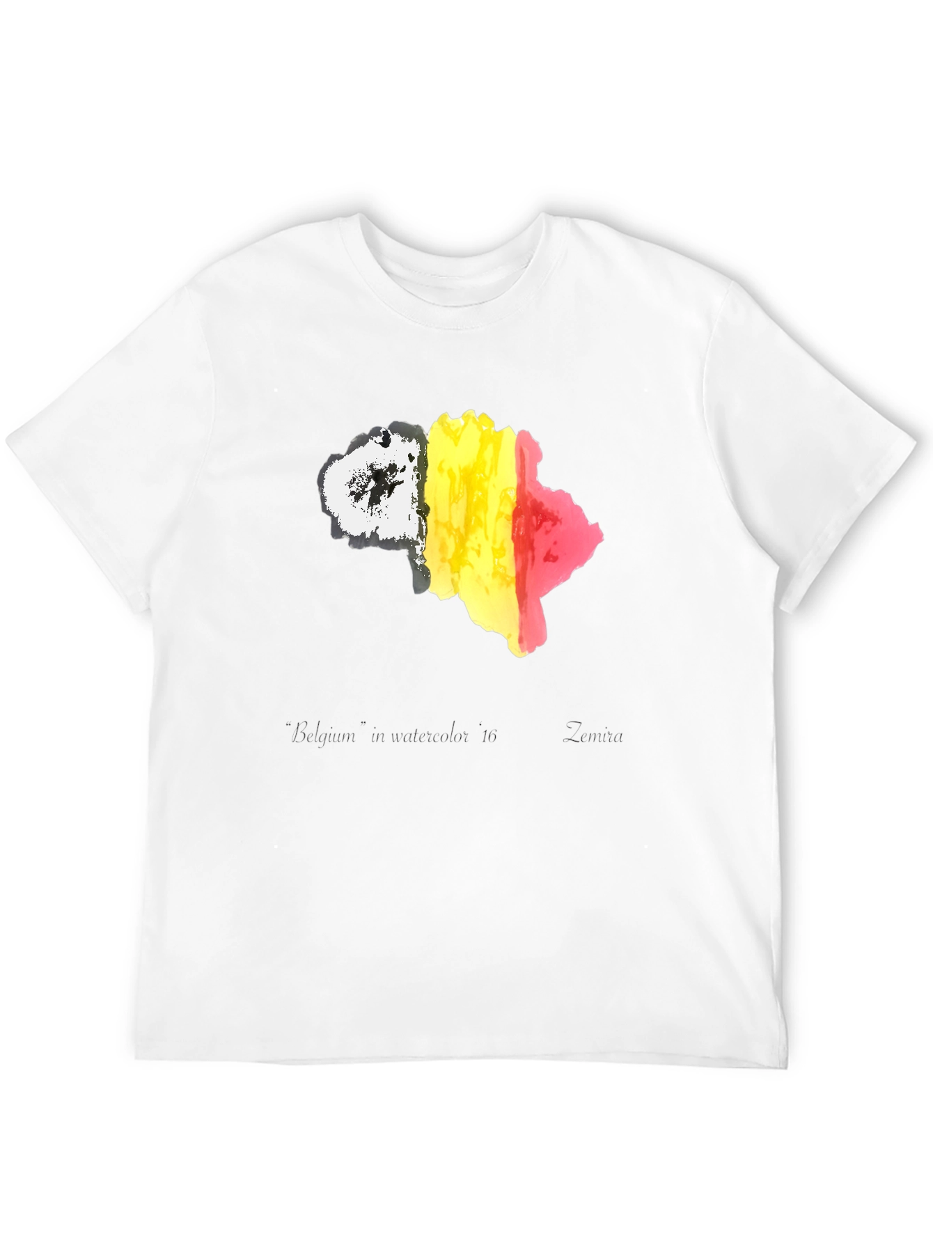 Belgium Flag Map T-Shirt - Black Cotton Tee