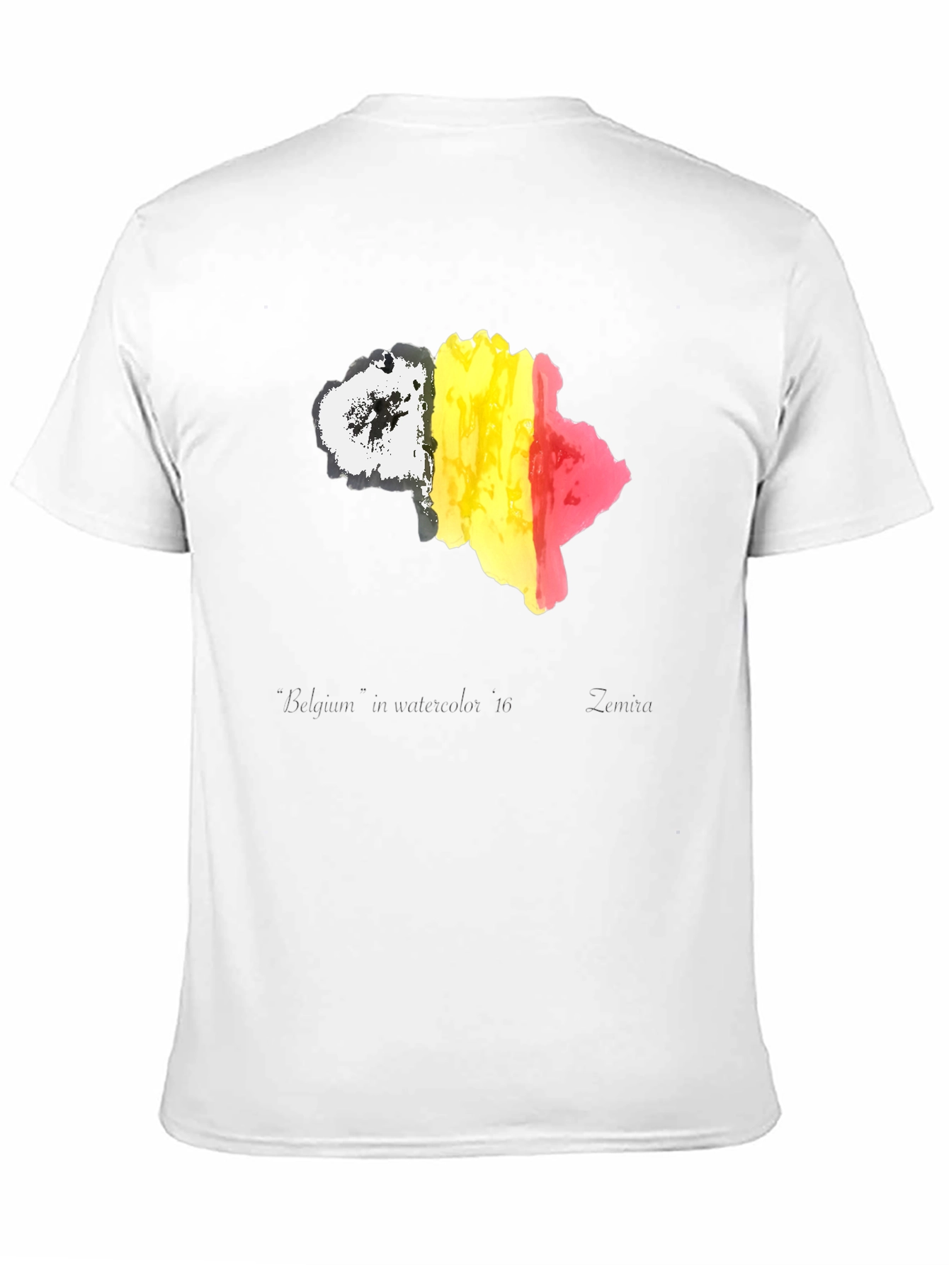 Belgium Flag Map T-Shirt - Black Cotton Tee